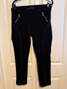 Tommy Hilfiger Black Stretch Zip Detail Pants